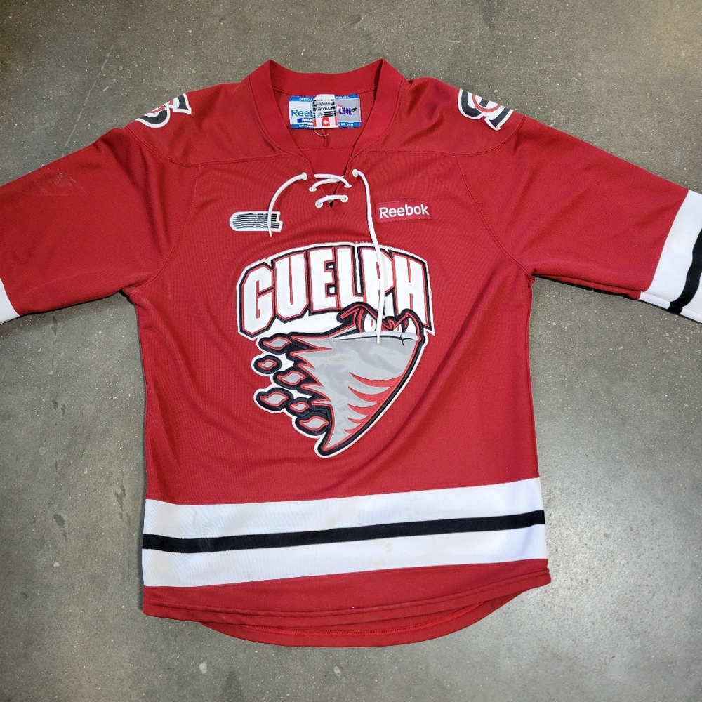 Vintage reebok Guelph storm jersey men's small red